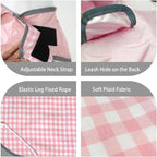 MAMORE Dog Raincoat Reversible,Waterproof Dog Rain Coat Hooded Slicker Poncho with Reflective Strip, Plaid Double Layer Rain Jacket for Small Medium Large Dogs (Pink, Medium)