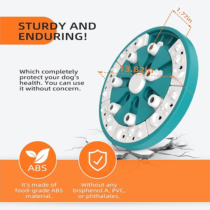 KADTC Level 2 in 1 Dog Puzzle Toys For Small/Medium/Large Dogs Food Puzzles Feeder Puppy Mental Stimulation Stimulating Enrichment Toys Interactive Mind Treat Game Boredom Buster Holiday Birthday Gift