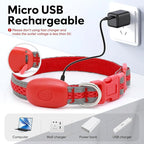 Flashseen LED Cat Collar,Light Up Dog Collar Rechargeable, Dog Lights for Night Walking, Comfortable Soft Mesh Pet Collar Adjustable for Cats Puppy and Small Dogs (Red, XS)