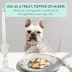 WOOF Freeze Dried Dog Treats - High Protein, Small & Large Dog, Natural, Topper, Treat, Green Mussels - 1.76 oz