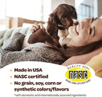 Skin and Coat Supplement for Dogs | Nourishing Omega 3 for Dogs with EPA DHA Krill Oil and Vitamin E | Dog Skin and Coat Supplement | 1 Chew up to 75lbs | NASC Certified & Made in The USA | 60 Chews
