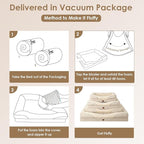 EHEYCIGA Memory Foam Dog Bed for Large Sized, Orthopedic Dog Sofa with Sides and Waterproof Liner, Washable Bolster Pet Bed Couch with Removable Cover, 36x27x7 Inch, Beige