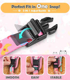 Halypet Cat Harness and Leash Set[MAX Safety 4th-Gen] Cute Escape Proof Vest Harness for Girl&Boy Cat Walking, Comfortable Adjustable Leash and Reflective Strips for Outdoor Kitten, M Pink Unicorn