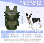 YUDODO Front Pet Carrier Backpack for Small Dogs and Cats, Secure and Breathable Mesh, Ergonomic Support, Adjustable for Walking, Hiking, or Travel (Army Green M)