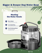 Dog Water Bottle Travel Bowl - 56oz Large Portable Dog Water Bowls Dispenser for Camping Essentials Hiking Traveling Beach Car Accessories, Leak Proof Pet Drinking Bottle Jug Bowls Dispenser