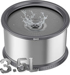 3.5L/118oz Dog Water Bowl, No Spill Stainless Steel Slow Water Bowl for Medium Large Dogs, Large Capacity Splash Proof Dog Slow Water Feeder with Anti-Slip Mat for Mess Drinkers