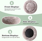 JOLLYVOGUE Dog & Cat Bed, Calming Anti-Anxiety Pet Bed for Small Dogs, Fluffy Donut Cushion for Small and Medium Pets (20")