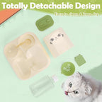 1.6L Auto Gravity Pet Feeder and 0.6L Water Dispenser Set, Automatic Cat Food and Water Dispenser, Gravity Pet Feeder for Small Medium Dog Puppy Cat Kitten (Green)