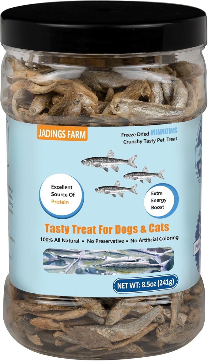 Minnows - 8.5 oz Freeze Dried - 100% Natural Premium Cat & Dog Treat