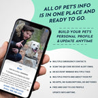 MYLUCKYTAG Emotional Support Animal (ESA) QR Code Stainless Steel Pet ID Tag - Online Profile, Location Alert Email, Digital, Durable Collar Tag - Engraved