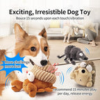 Interactive Dog Toys That Moves Active Ball for Dogs with Rechargeable Battery, Self Moving Balls and Plush Cover for Small & Medium Dogs to Chase, Barking Dog Toy Vibrates Toy HedgSpid