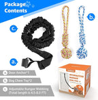LOOBANI Spring Pole Dog Rope Toys - Tug of War Dog Toy for Pitbull Medium to Large Dogs, Indoor Outdoor Use Bungee Hanging Exercise Ropes Muscle Builder Interactive Toys (Door Hanging Style)