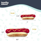 Huxley & Kent Funny Dog Toy w/Squeaker – Power Plush Squeaky Dog Toys for Small, Medium & Large Dogs – Soft Stuffed Animal for Indoor Play & Fetch - Haute Dog, Large