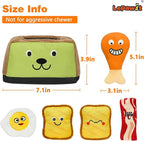 Hide and Seek Dog Toys, Squeaky Interactive Puzzle Dog Toys for Boredom and Stimulation, Dog Enrichment Toys for Small and Medium Dogs - Toaster