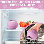 Long-Lasting Interactive Dog Lick Toy, Stuffable Dog Enrichment to Keep Dogs Busy, Wobbly Treat Dispensing Freezable Licking Toys, Food-Grade Safe (Pastel Purple,M)