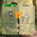 Stainless Steel Military Dog Tags, Complete Steel Ball Chain and Black Tag Silencers - Suitable for Large and Small Dogs Dog Tag Halloween Costume Prop