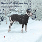 IECOii Dog Sweaters for Medium Dogs Girl Boy,Holiday Knit Doggy Sweatshirt with Sleeve,Turtleneck Thick Warm Dog Sweaters for Winter,Pullover Knitwear for French Bulldog,Boston Terrier (Grey, L)