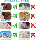 3-Layered Stuffed Dog Toys for Small Medium Dogs, Soft Plush Squeaky Dog Toys to Keep Them Busy for Small Medium Large Breed, Cute Animals Puppy Teething Chew Toys - Bear S