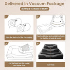 EHEYCIGA Memory Foam XL Dog Bed for XLarge Sized, Extra Large Orthopedic Dog Sofa with Sides and Waterproof Liner, Washable Bolster Pet Bed Couch with Removable Cover, 42x30x7.5 Inch, Grey/Black