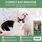 250ml No Chew Spray for Dogs, Bitter Apple Spray for Dogs Stop Chewing Licking of Furniture, Shoes, Bandages, Effective Indoor/Outdoor Dog Anti Chew Deterrent Training & Behavior Aids