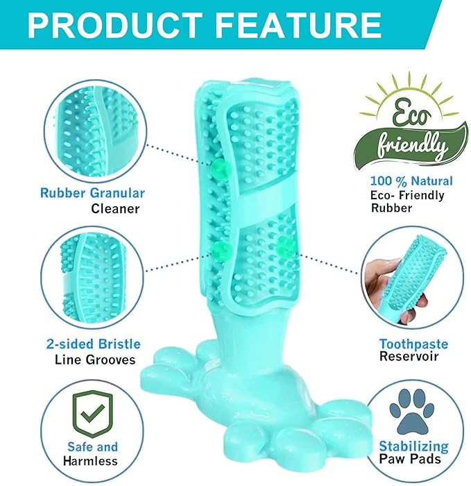 Chew Toy for Dog Toothbrush Stick Dog Toys for Aggressive Chewers Interactive Toys Treats Tough Toy to Keep Them Busy Chew for Small Dogs (Blue, L)