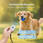 Smart Interactive Dog Toy Ball - Auto Bouncing & Rolling, Chew-Resistant E-TPU Material, 3 Interactive Modes, IPX7 Waterproof, Smart Chase Pet Toy Ball for Medium and Large Dogs (Blue)