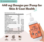 Natural Dog Company Skin & Coat Oil (16 oz.), Supports Skin Health, Fish Oil Supplements for Dogs, Soft Coat, Fish Oil & Flaxseed Oil, Fatty Acids, Bottle of Dog Fish Oil with Pump, Antioxidant