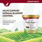 NaturVet Bladder Support Plus Cranberry for Dogs, 60 ct Soft Chews, Made in The USA with Globally Source Ingredients