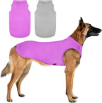 2 Pack Dog Shirts, Summer Lightweight Dog T-Shirts Sleeveless Vest, Breathable Pet Clothes Tank Top for Large Medium Dogs, Purple + Gray (2XL)