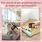 braxan 4 Pcs Electrostatic Pet Hair Removal Gloves, Reusable Pet Cat Dog Electrostatic pet Hair Remover for Couch, Furniture, Carpet, Curtain, Double-Sided Grooming Gloves