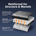 Rugged Heated Cat House for Outdoor Cats in Winter, Extremely Insulated & 100% Weatherproof, Elevated Feral Cat Shelter with Waterproof Eaves & Safe Escape Door for Stray & Barn Cats