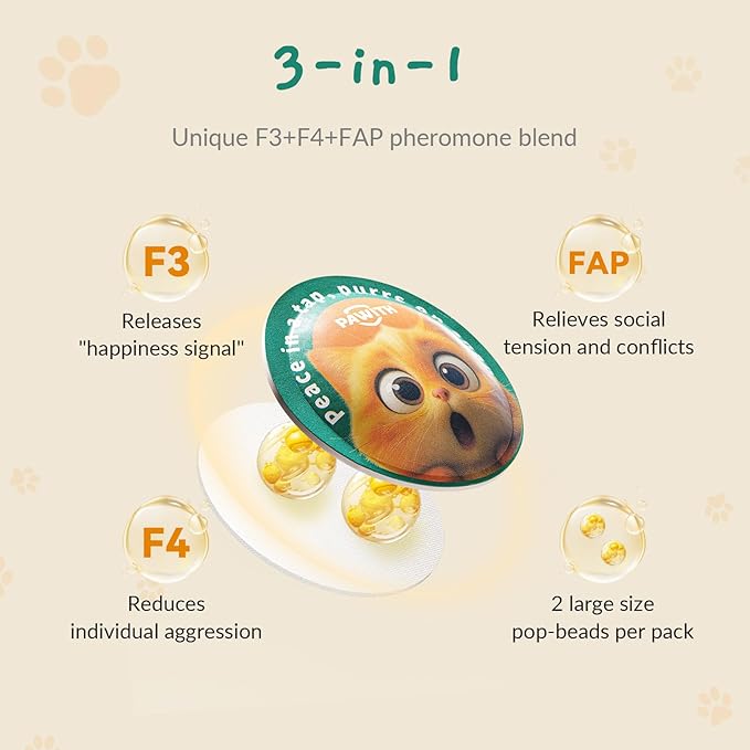 Cat Calming Diffuser – for Travel, Car & Home Use, Pheromone Diffuser for Cats & Kittens to Reduce Anxiety and Stress, No Electricity Needed, Long-Lasting Calming Support (Pop Patch, 1 Pack)