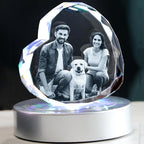 Personalized Pet 3D Crystal Photo，Pet Memorial Gifts for Dogs Cats Horses，Custom 3D Pictures,Engraved Crystal in Memory of Dog, Customized Pet Gifts