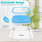 UPSKY No-Slip Slow Drinking Bowl - 35oz No Spill Pet Water Dispenser for Dogs and Cats