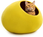 Woolygon Premium Wool Cat Cave Bed - Felt Cat Cave Handmade from 100% Merino Wool, Eco-Friendly Felt Cat Bed for Indoor Cats and Kittens