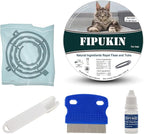 Natural Ingredients Flea Collar for Cats, Safe and Effective Flea and Tick Collar, Waterproof, 8 Months Protection, Free Comb and Tick Scoop,Prevention Treatment Drop, One Size Fits All, 1-Pack