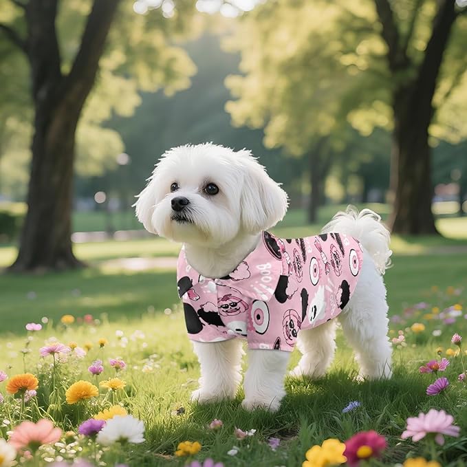 Halloween Dog Shirt for Small Dogs Ghost Dog Clothes Soft Breathable T-Shirts Halloween Outfit Party Cosplay Supplies for Pet Puppy Cat Pullover Clothes Comfortable & Easy to Wear