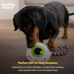 Huxley & Kent Halloween Funny Dog Toy w/Squeaker – Power Plush Squeaky Dog Toys for Small, Medium & Large Dogs – Soft Stuffed Animal for Indoor Play & Fetch - Eyeball Safety Pop, One Size
