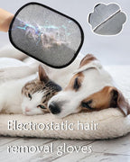 2PCS Pet Hair Removal Glove for Dogs & Cats, Magic Brush Gloves for Furniture & Clothing, Electrostatic Gloves for Pet Hair, Durable & Pet-Safe Design
