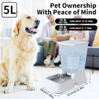 Meikuler Pets Auto Feeder 5.2L,Food Feeder and Water Dispenser Set for Medium & Large Dogs Cats and Pets Animals (White)