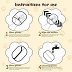 Pet Hair Removal Glove for Cats & Dogs,Upgrade Efficient Grooming Gloves for Pet Hair, Cat Grooming Gloves for Hair Removal, Reusable Pets Hair Remover Glove, Removal Gloves for Pets Hair (2 PCS)