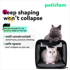 petisfam Easy Load Pet Carrier for Large, Medium Cats, 2 Cats and Small Dogs with Comfy Bed. Easy to Get Cat in, Escape Proof, Easy Storage, Washable, Safe and Comfortable for Vet Visit and Car Ride
