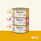 Applaws Natural Wet Canned Cat Food, Made with Limited and Natural Ingredients, Real Protein with No Artificial Additives, Chicken Selection Variety Pack in Broth (12 x 2.47oz Cans)