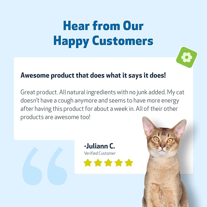 Pet Wellbeing Throat Gold for Cats - Cat Respiratory Support, Occasional Cough & Hoarseness with Mullein & Slippery Elm - NASC Certified & Vet-Formulated - 2 oz Liquid Formula