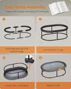 Feandrea Pet Bed, Cat Hammock, Elevated Cat Bed for Multiple Cats, with Removable Washable Mesh, for Pets up to 28 lb, Oval, Gray UPCB002G01