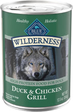 Blue Buffalo Wilderness Adult Wet Dog Food, High-Protein & Grain-Free, Made with Natural Ingredients, Duck & Chicken Grill, 12.5-oz. Cans, 12 Count