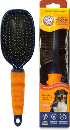 Arm & Hammer “Simply Glam” Dog Grooming Pin & Bristle Deodorizing Brush with Fragrance Transfer Technology – Scented 2-in-1 Brush for Detangling & Shedding, Sweet Apple & Rose Scent