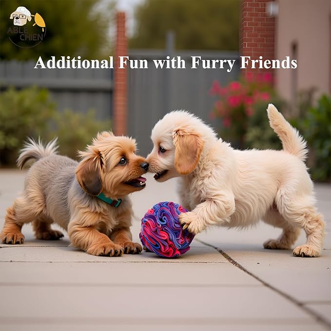 Snuffle Ball for Dogs, Sniffle Interactive Treat Toy, Washable Puppy Treat Toy, Foraging Puzzle Ball Toy, Mind Games for Dogs, Enrichment Dog Toys