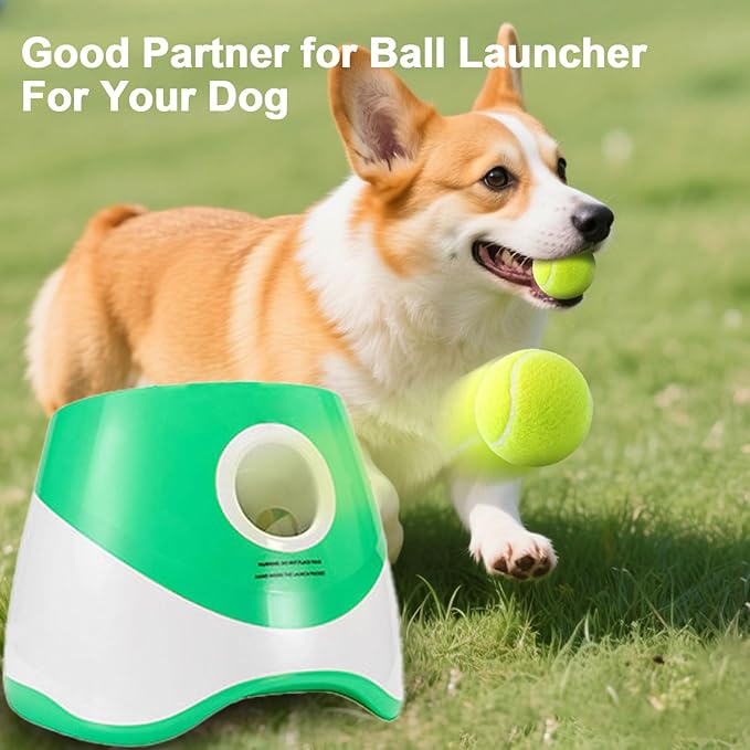 10 Pack 2-inch Dog Tennis Toys, Pet Play Balls, Refill for Automatic Launchers, Suitable for Small Dogs - Indoor & Outdoor Use, Refill balls for automatic ball launcher (Launcher Not Included)