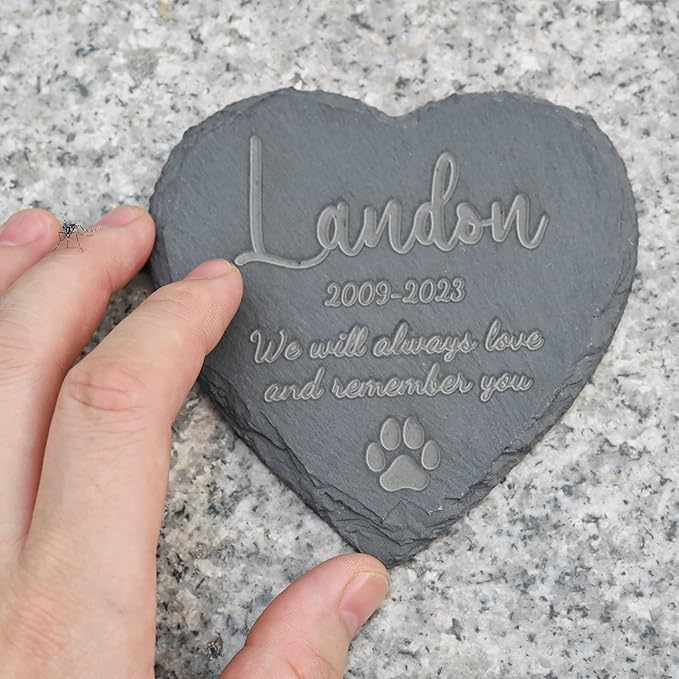 Personalized Pet Loss Gift, Personalized Pet Loss Stones, Pet Memorial Gifts, Loss of Dog Gifts, Loss of Cat Sympathy Gift, Dog Memorial Gifts, Pet Bereavement Gift - 6*6 Inches Memorial Stone